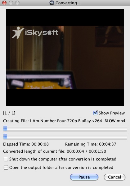 iSkysoft iPad Video Converter 1.9 : Preferences