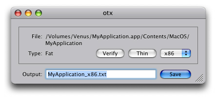 otx 0.1 : Main window
