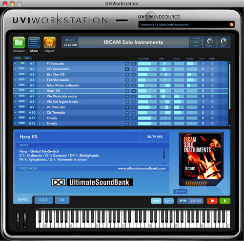 UVIWorkstation 1.0 : Main interface
