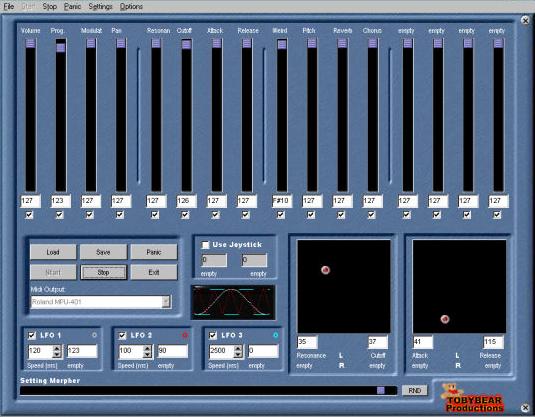 MIDI Control Center : Main interface