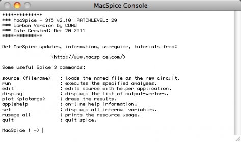 analog circuit macspice