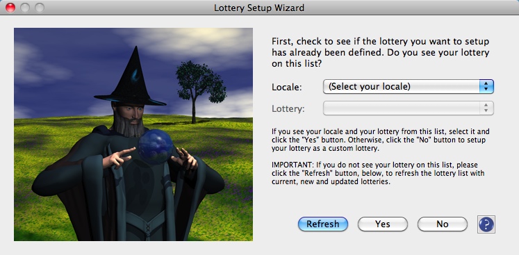 Lotto Sorcerer 7.1 : Lottery Setup Wizard