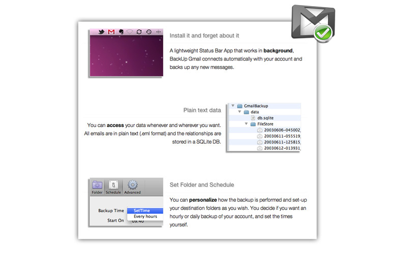BackUp Gmail 1.6 : BackUp Gmail screenshot