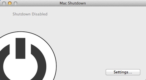 Mac Shutdown 3.0 : Main Window