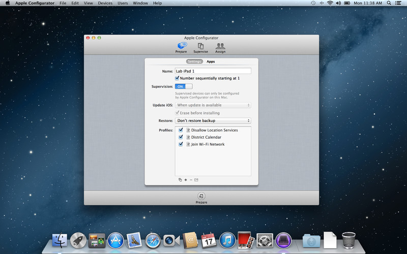 Apple Configurator 1.3 : Apple Configurator screenshot
