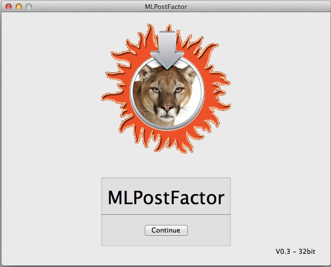 MLPostFactor 0.3 : Main window