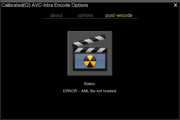 CalibratedQ AVC Intra Encode Options 1.3 : Main Window