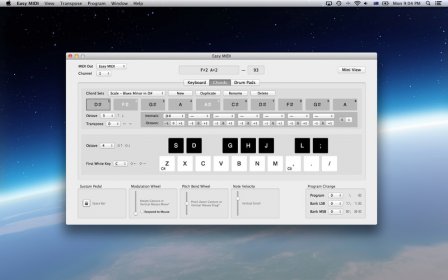 Easy MIDI - Turn your Mac keyboard & mouse into a MIDI Controller screenshot