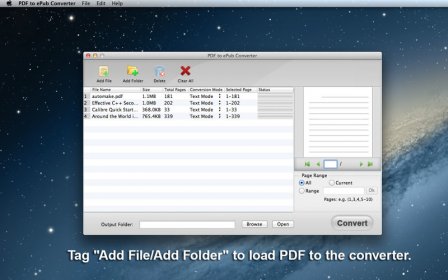 PDF to ePub Converter screenshot