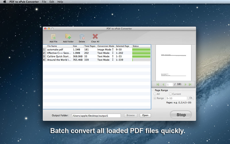 PDF to ePub Converter 2.9 : PDF to ePub Converter screenshot