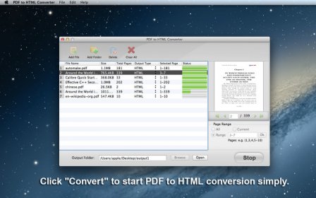 PDF to HTML Converter screenshot