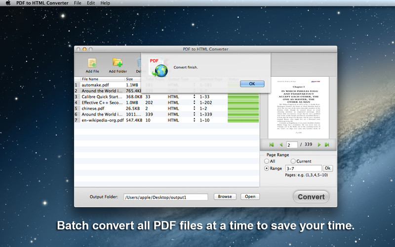 PDF to HTML Converter 2.9 : PDF to HTML Converter screenshot