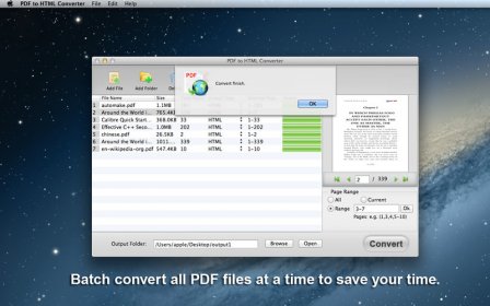 PDF to HTML Converter screenshot