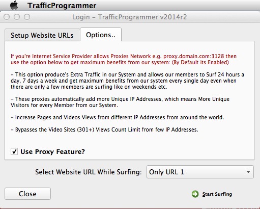 TrafficProgrammer 2014.2 : Main window