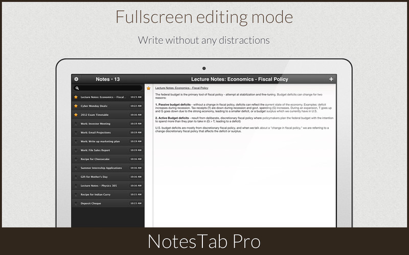 NotesTab Pro 3.6 : NotesTab Pro screenshot