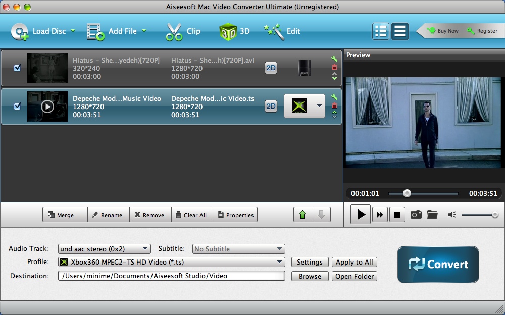 Aiseesoft Mac Video Converter Ultimate 6.3 : Main Window