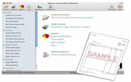 Express Invoice invoicing software screenshot
