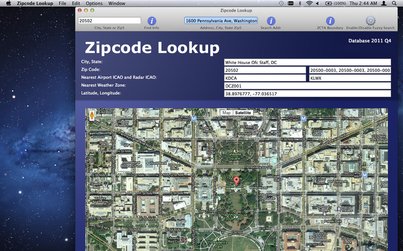 Zipcode Lookup 2.1 : Zipcode Lookup screenshot