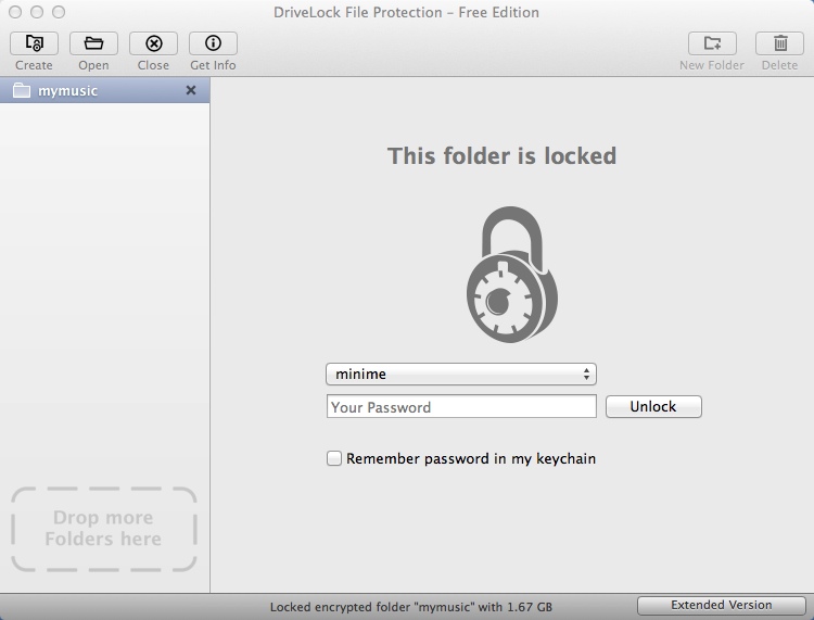 DriveLock File Protection 7.3 : Opening Encrypted Folder