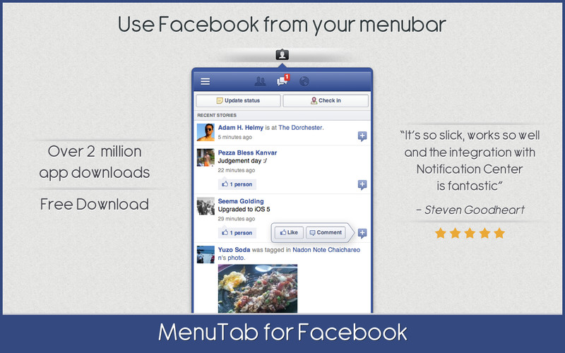 FaceTab : MenuTab for Facebook screenshot