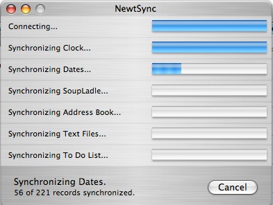 NewtSync 0.3 : Main window