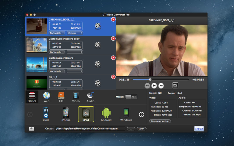 UT Video Converter Pro Lite 2.0 : UT Video Converter Pro Lite screenshot