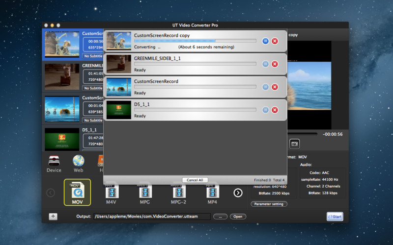 UT Video Converter Pro Lite 2.0 : UT Video Converter Pro Lite screenshot
