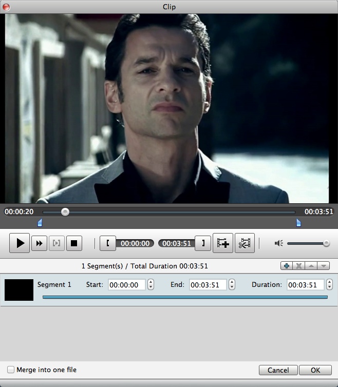 Aiseesoft Video Converter for Mac 8.0 : Clipping Input Video