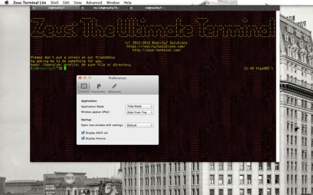 Zeus Terminal Lite screenshot