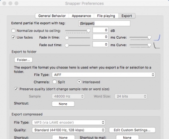 Configuring Export Settings