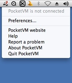 PocketVM 1.1 : Main window