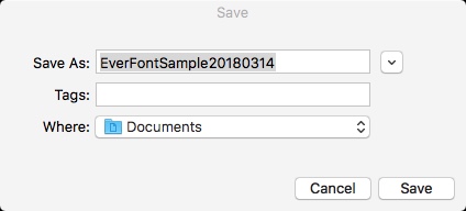 EverFont 1.0 : Exporting Preview