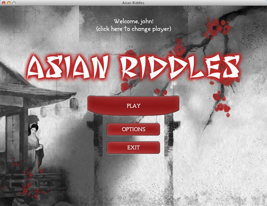 Asian Riddles 1.0 : Main Menu