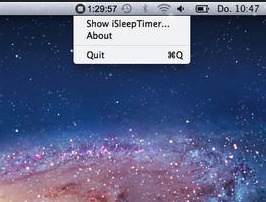 iSleepTimer 2.0 : Main window