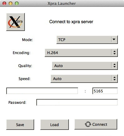 Xpra 0.1 : Main window