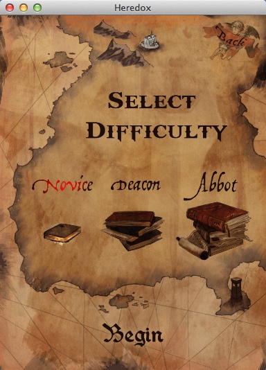 Heredox 2.0 : Selecting Game Difficulty Level