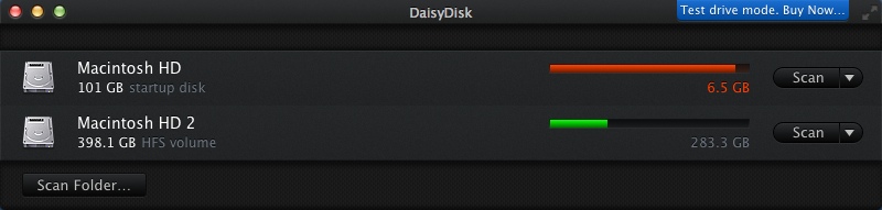 DaisyDisk 3.0 : Main Window