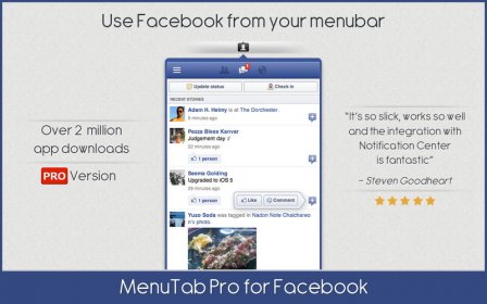 MenuTab Pro for Facebook screenshot