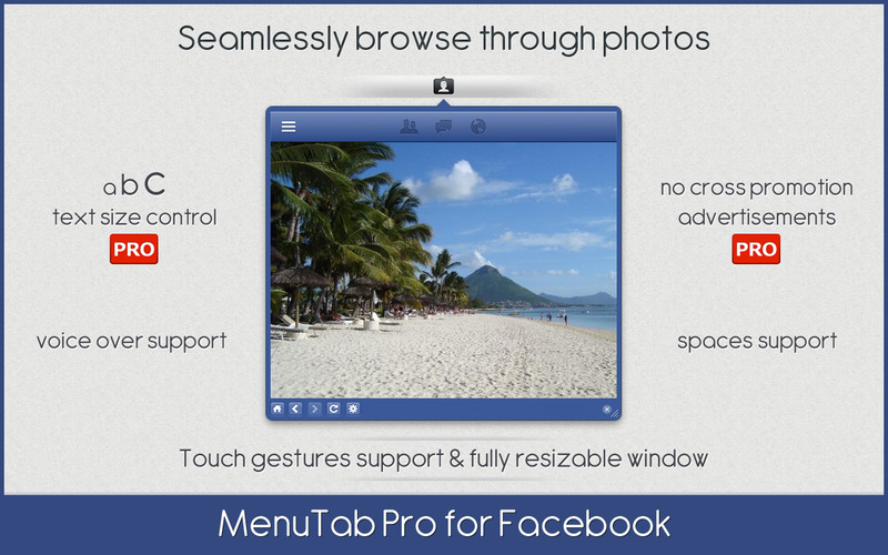 FaceTab Pro for Facebook : MenuTab Pro for Facebook screenshot