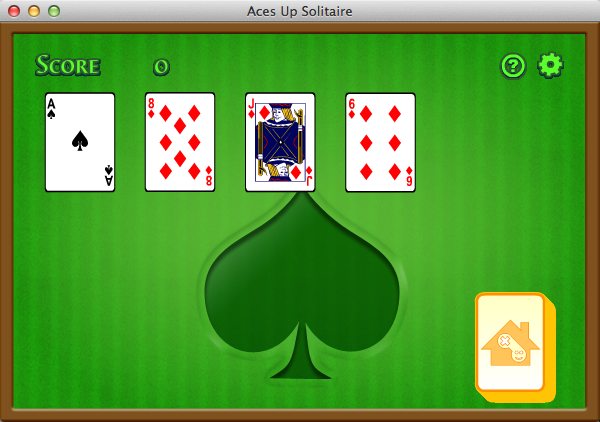 Aces Up Solitaire 1.6 : Main window