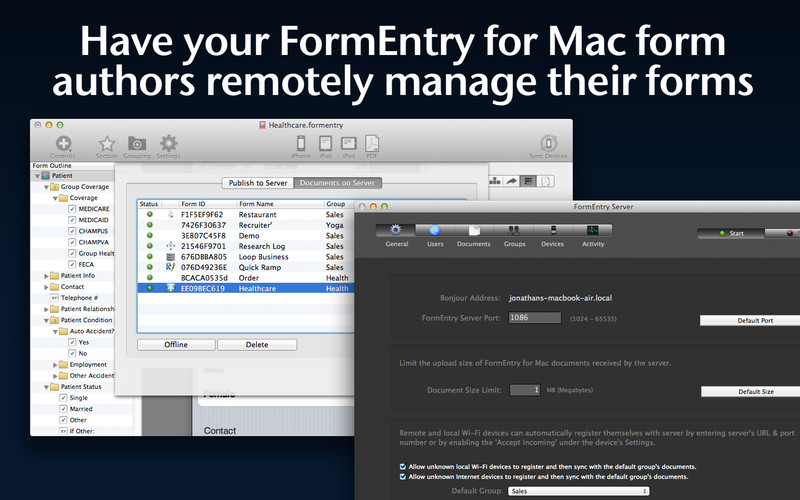 FormEntry Server 2.3 : FormEntry Server screenshot