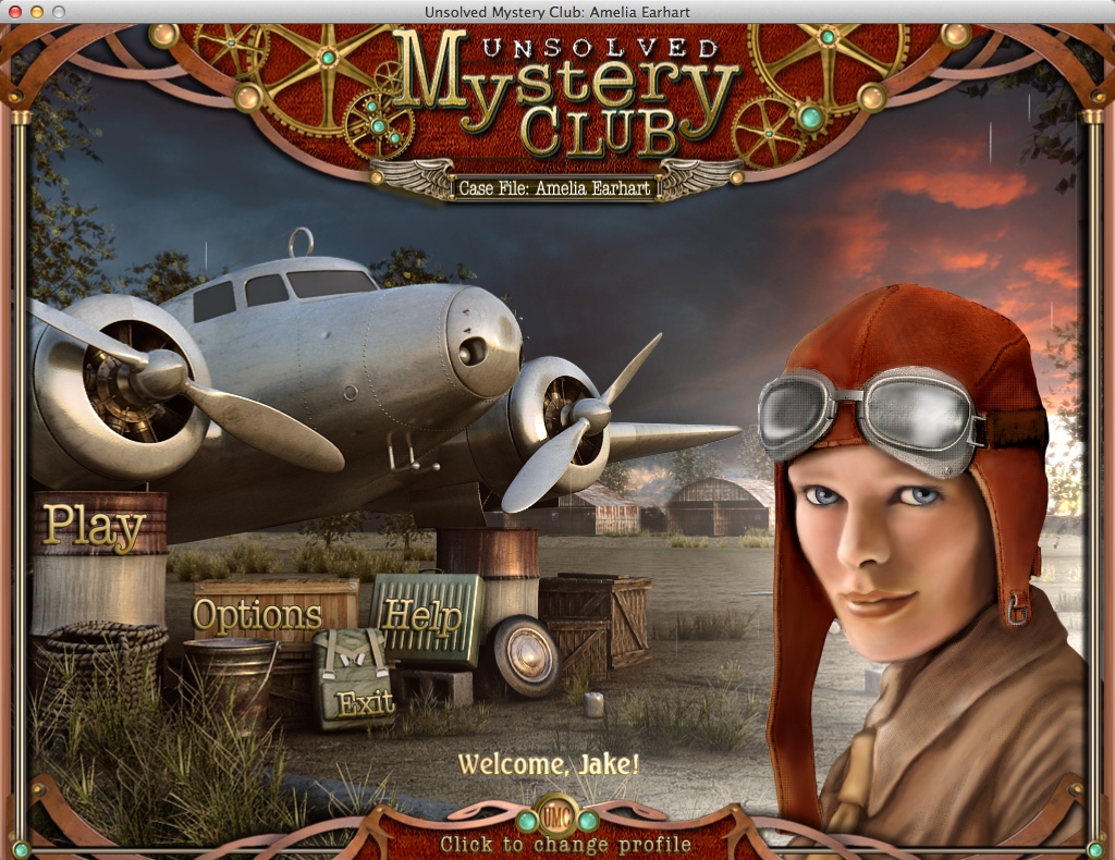 Unsolved Mystery Club: Amelia Earhart 2.0 : Main Menu