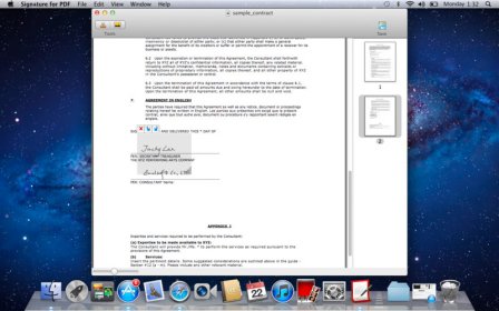 Signature for PDF screenshot