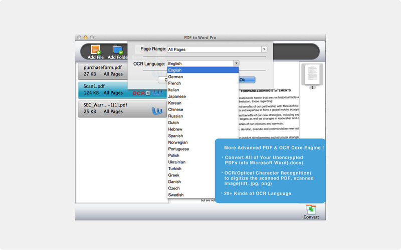 PDF to Word Pro 4.0 : PDF to Word Pro screenshot