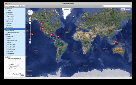 Dive Log Manager screenshot