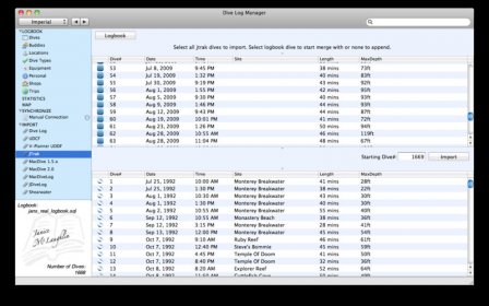 Dive Log Manager screenshot