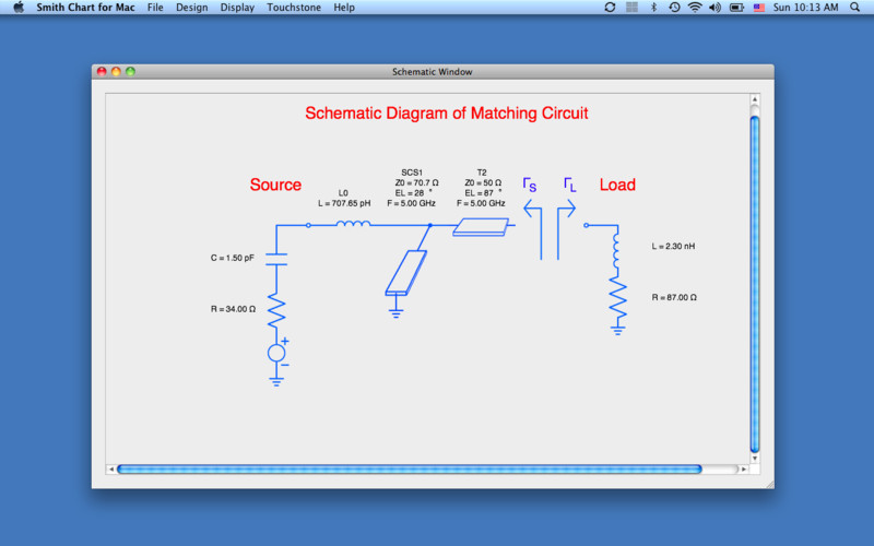 Smith Chart for Mac 3.3 : Smith Chart for Mac screenshot
