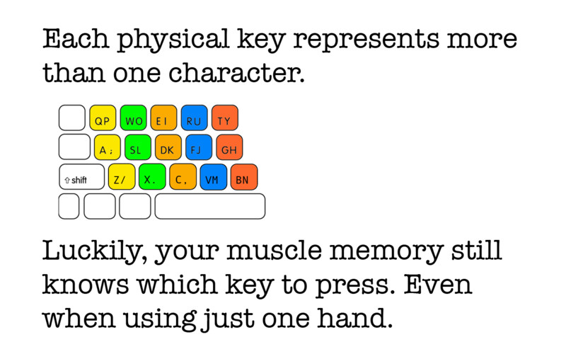 One-Hand Keyboard [Practice Version] 3.0 : One-Hand Keyboard: Free One-Hand Typing screenshot