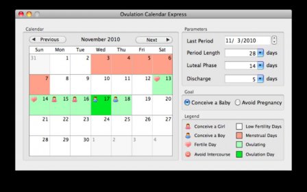 Ovulation Calendar Express screenshot
