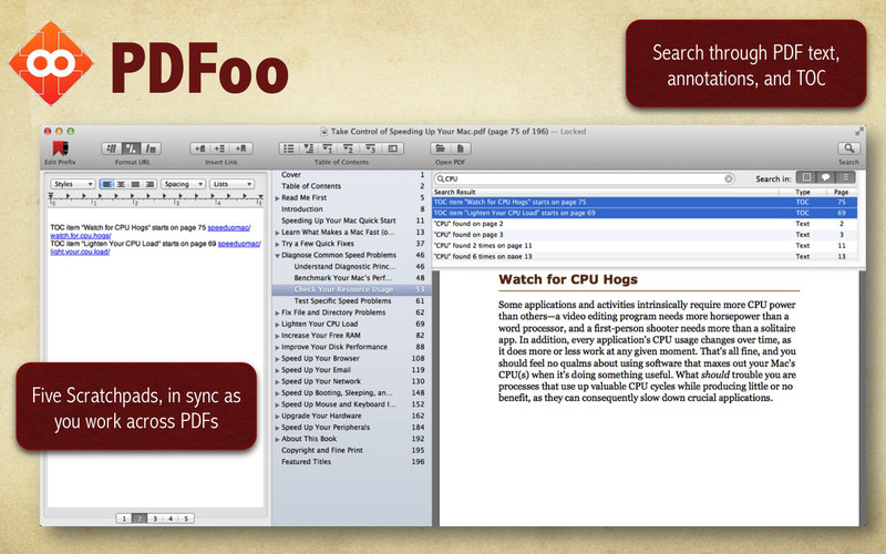 pdfoo 1.1 : PDFoo screenshot